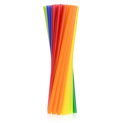 Színes Colorful műanyag szívószál 10 db-os