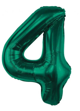 Zöld B&C Bottle Green 4-es szám fólia lufi 85 cm