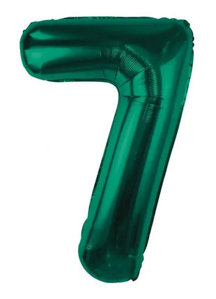 Zöld B&C Bottle Green 7-es szám fólia lufi 85 cm