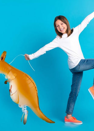 Kenguru Kangaroo sétáló fólia lufi 82 cm