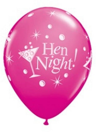 Lánybúcsú Hen Night léggömb, lufi 6 db-os 12 inch (30cm)