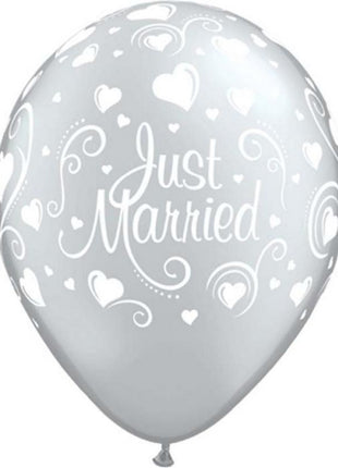 Esküvő Metallic  Hearts léggömb, lufi 6 db-os 11 inch (28cm)