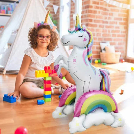 Unikornis 3D Rainbow fólia lufi 94 cm