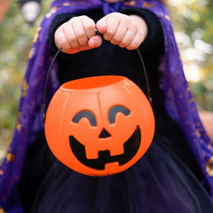 Halloween Tök Smile cukorka gyűjtő vödör 16x14 cm