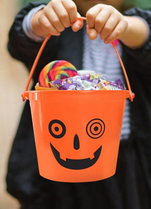 Halloween Tök Crazy cukorka gyűjtő vödör 14,5x11,5 cm