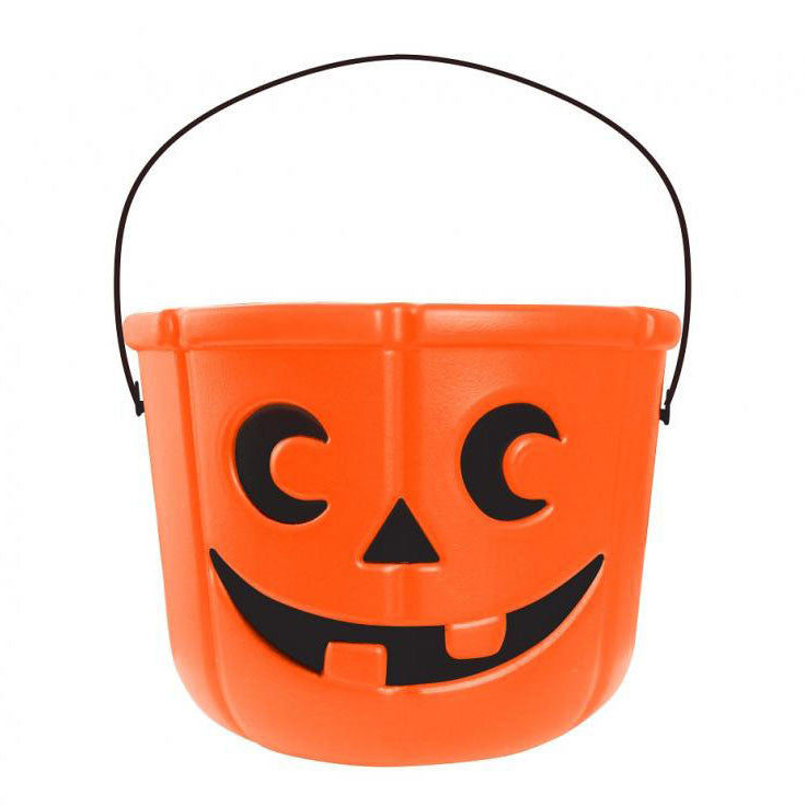 Halloween Tök Smiling cukorka gyűjtő vödör 18x14 cm