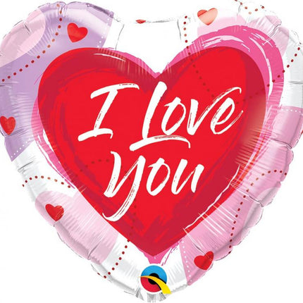 I Love You Cartoon fólia lufi 46 cm