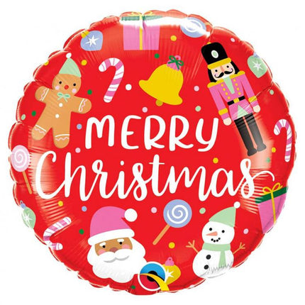 Merry Christmas Díszek, Karácsonyi fólia lufi 46 cm