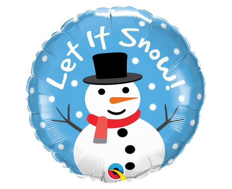Hóember Let It Snow fólia lufi 46 cm