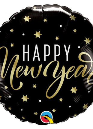 Happy New Year Stars fólia lufi 46 cm