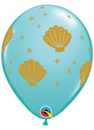 Kagyló Sea léggömb, lufi 6 db-os 11 inch (28 cm)