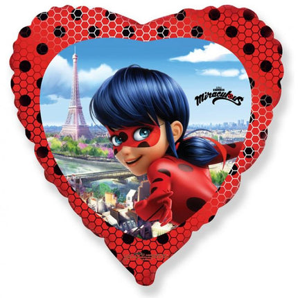 Katicabogár és Fekete macska kalandjai Heart fólia lufi 46 cm (WP)