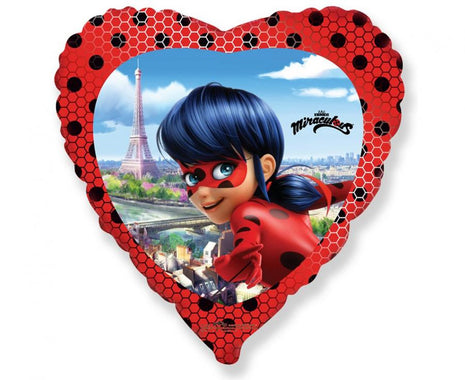 Katicabogár és Fekete macska kalandjai Heart fólia lufi 46 cm (WP)