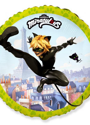 Katicabogár és Fekete macska kalandjai Cat Noir fólia lufi 46 cm (WP)