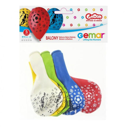 Focis Soccer léggömb, lufi 5 db-os 12 inch (30 cm)