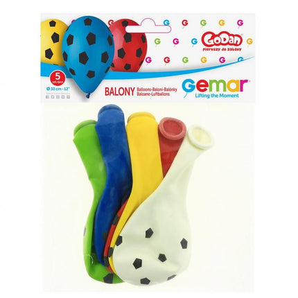 Soccer, Focis léggömb, lufi 5 db-os 12 inch (30 cm)