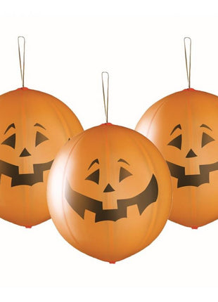 Halloween Tök Pumpkin léggömb, lufi 3 db-os 18 inch (45 cm) szalaggal