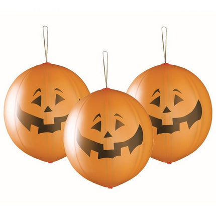 Halloween Tök Pumpkin léggömb, lufi 3 db-os 18 inch (45 cm) szalaggal