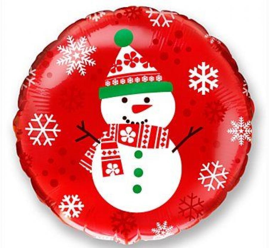 Karácsonyi Snowman fólia lufi 46 cm (WP)