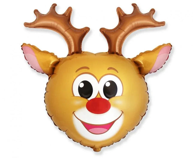 Reindeer Head, Rénszarvas fej fólia lufi 72 cm