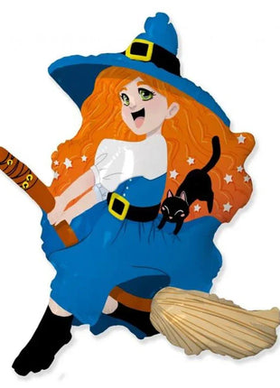 Boszorkány Broom fólia lufi 104 cm
