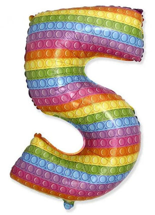 Pop It 5-ös szám fólia lufi 69 cm (WP)