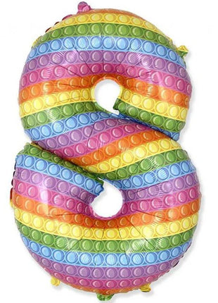 Pop It 8-as szám fólia lufi 69 cm (WP)