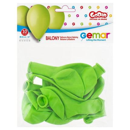 Zöld Pistachio léggömb, lufi 10 db-os 10 inch (26 cm)
