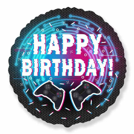 Happy Birthday Controller fólia lufi 46 cm (WP)