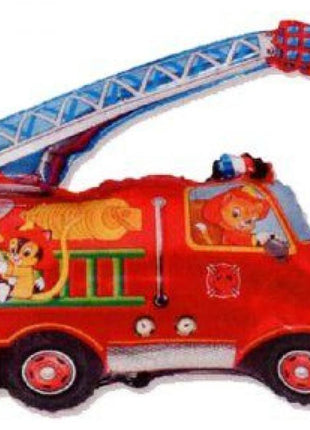 Tűzoltóautó Fire Car fólia lufi 36 cm (WP)