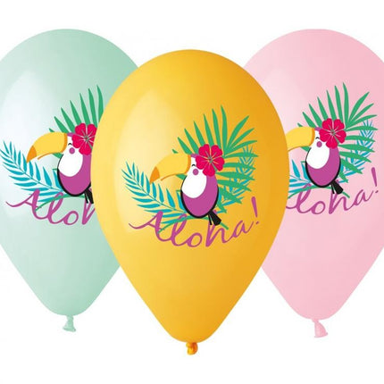 Toucan Aloha, Tukán léggömb, lufi 5 db-os 13 inch (33 cm)