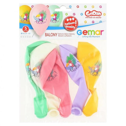 Toucan Aloha, Tukán léggömb, lufi 5 db-os 13 inch (33 cm)