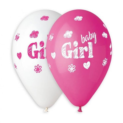 Baby Girl léggömb, lufi 5 db-os 13 inch (33 cm)
