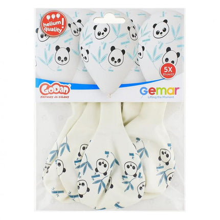 Panda Bamboo léggömb, lufi 5 db-os 13 inch (33 cm)