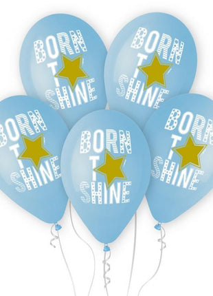 Born to Shine Blue léggömb, lufi 5 db-os 13 inch (33 cm)