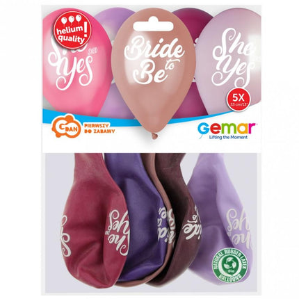 Ladies Night, Lánybúcsú léggömb, lufi 5 db-os 13 inch (33 cm)