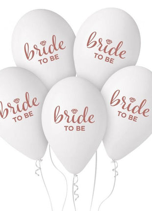 Bride To Be White léggömb, lufi 5 db-os 13 inch (33cm)