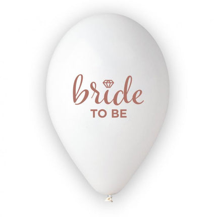 Bride To Be White léggömb, lufi 5 db-os 13 inch (33cm)