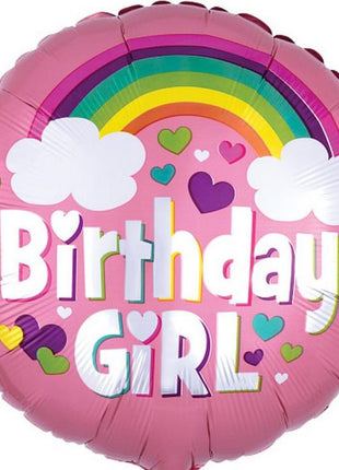 Birthday Girl Rainbow fólia lufi 46 cm