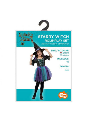 Boszorkány Starry jelmez 130/140 cm