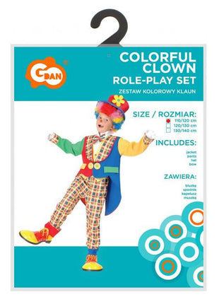 Bohóc Colorful jelmez 130/140 cm