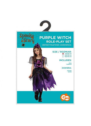 Boszorkány Purple jelmez 110/120 cm