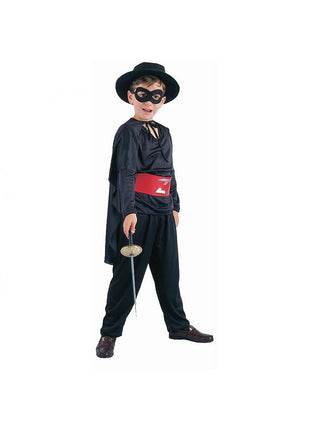 Álarcos kardforgató Black jelmez 120/130 cm