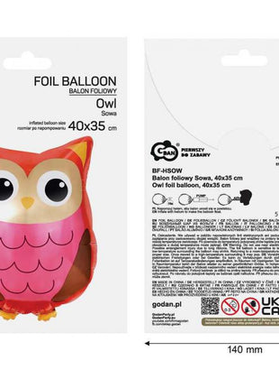 Bagoly fólia lufi 40 cm