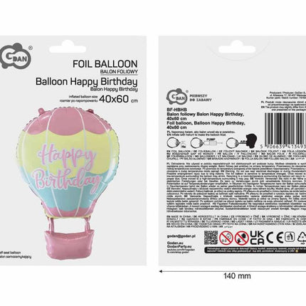 Happy Birthday Balloon fólia lufi 60 cm