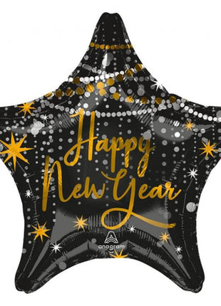 Happy New Year Midnight fólia lufi 46 cm