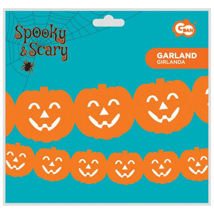 Halloween Tök papír girland 300 cm