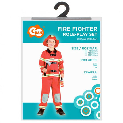 Fire Fighter, Tűzoltó jelmez 110/120 cm