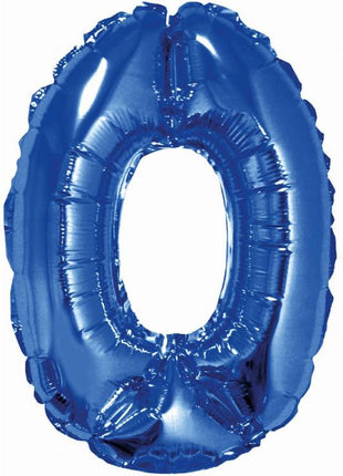 Kék Blue 0-ás mini szám fólia lufi 35 cm