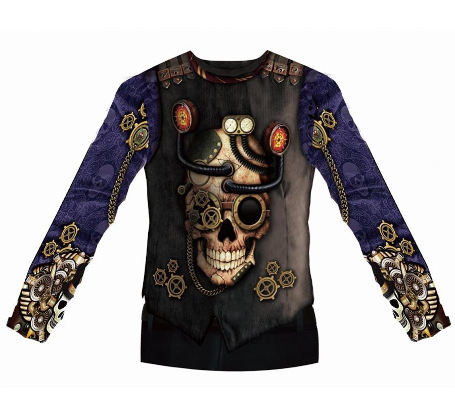 Kalóz Skull 3D férfi póló, felső L